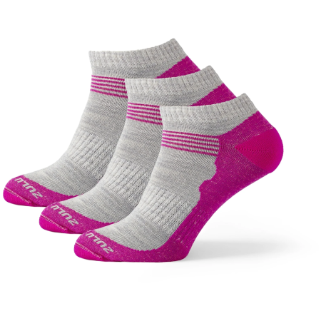 Calcetines Zulu Merino Summer 3-pack rosa/gris grey/pink