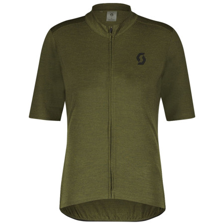 Maillot de ciclismo de hombre Scott Gravel Merino SS verde fir green/black