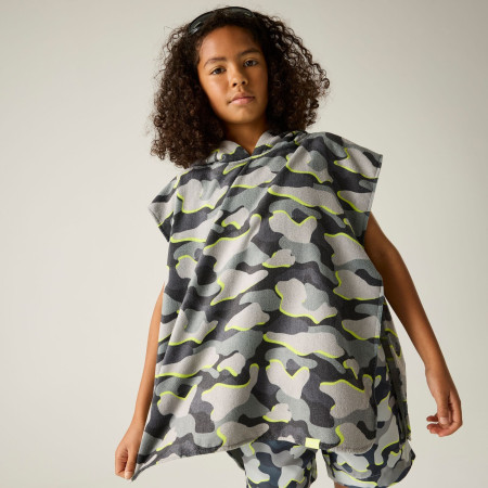 Poncho para niños Regatta Kids Towel Robe DrkStrmCamo