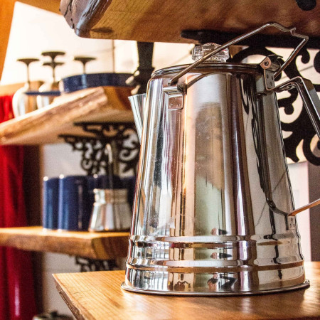 Cafetera de goteo GSI Outdoors Glacier Stainless 8 Cup Percolator