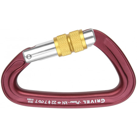 Mosquetón Grivel K3N Plume Screw Lock rojo