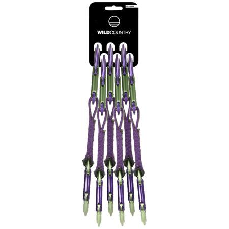 Juego de cintas express Wild Country Session Quickdraw 6X12Cm violeta/verde 5823/PURPLE GREEN