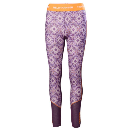 Calzoncillos funcionales de mujer Helly Hansen W Lifa Merino Mwt Graphic Pant violeta Amethyst Star Pixel