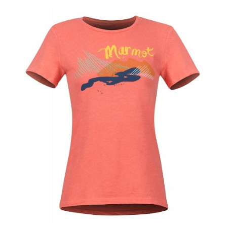 Camiseta de mujer Marmot Wm's Esterel Tee SS rojo FlamingoHeather