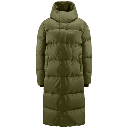 Abrigo de mujer Haglöfs Long Down II verde Olive Green
