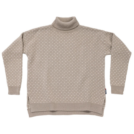 Cuello alto de mujer Devold Sørisen Wool High Neck Wmn gris STONE/OFFWHITE