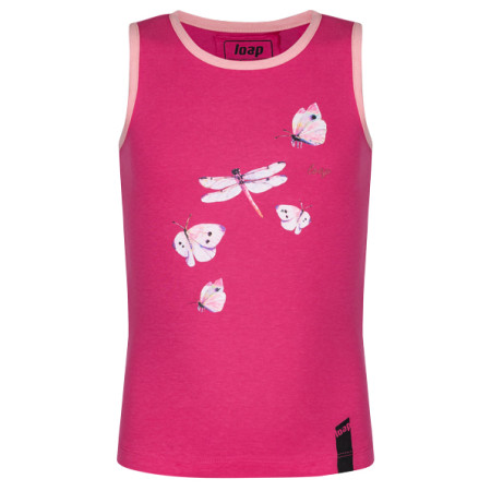 Camiseta sin mangas para niños Loap Beslana rosa pink