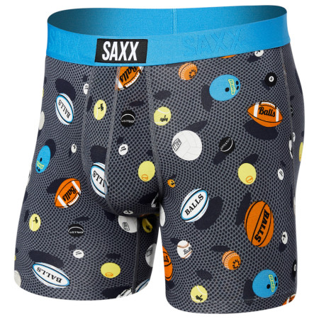 Calzoncillos bóxer Saxx Vibe Super Soft BB gris/azul BallsToTheWalls/Black