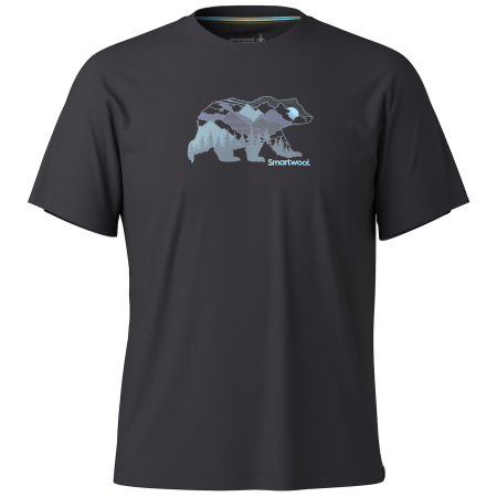 Camiseta Smartwool Bear View Short Sleeve Graphic Tee negro BLACK