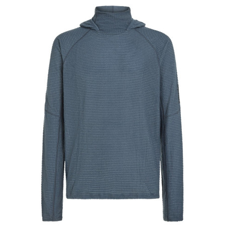 Sudadera de hombre Icebreaker Men Mer 400 RealFleece Grid Pulover Hood azul/gris Abyss