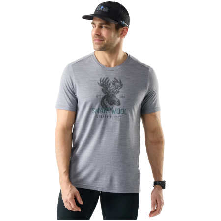 Camiseta funcional de hombre Smartwool Men's Moose Mode Active Short Sleeve Gra