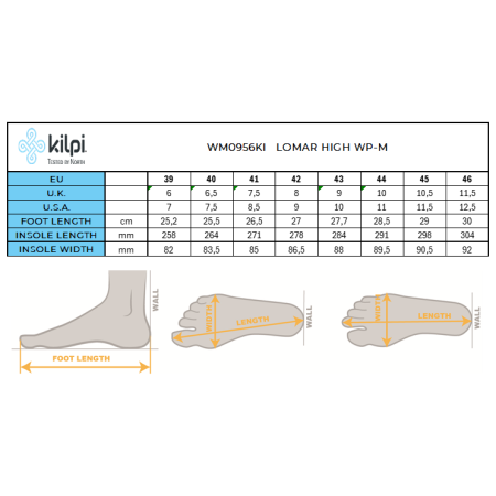 Calzado de hombre Kilpi Lomar High Wp-M