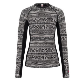 Camiseta funcional de mujer Kari Traa Tale Ls negro BLACK