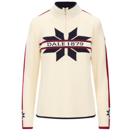 Jersey de mujer Dale of Norway Nåle Fem Sweater blanco/azul Offwhite Navy Red Rose