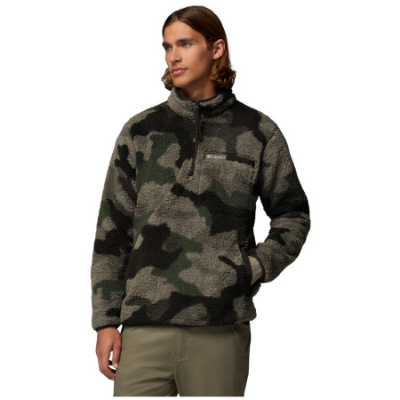 Jersey de hombre Columbia Rugged Ridge™ High Pile Half Zip verde/negro Stone Green Mod Camo