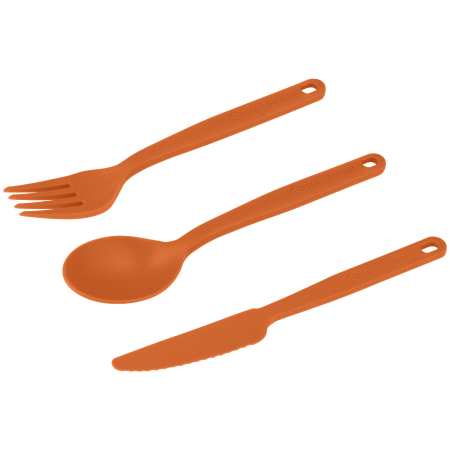 Cubierto Sea to Summit Camp Cutlery Set 3 Piece naranja Burnt Orange