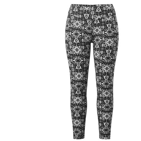 Calzoncillos funcionales de mujer Smartwool W Classic Thermal Merino Base Layer Bottom negro/blanco BLACK DECOR FLORAL