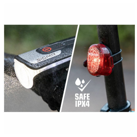 Luz delantera / trasera Sigma Aura 80 USB + Nugget II.