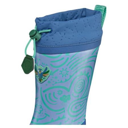 Botas de agua para niños Affenzahn Rainboot Vegan Puddly Bird of Paradise