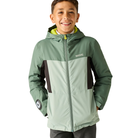 Chaqueta de invierno para niños Regatta Beamz Dark Forest/Glacier Green