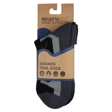 Calcetines de hombre Regatta 2pk Outdoor ActvSck negro/gris Black/Hawaii