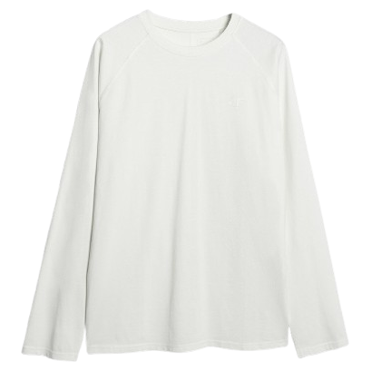 Camiseta de hombre 4F Longsleeve M474 blanco OFF WHITE