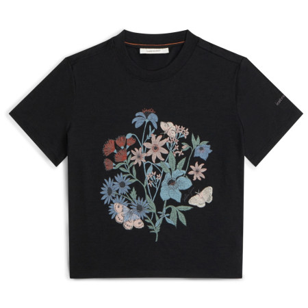 Camiseta de mujer Icebreaker Merino 150 Tech Lite SS Crop Tee NZ Flora