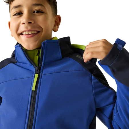 Chaqueta softshell para niños Regatta Haydenbury Navy/Olympian Blue