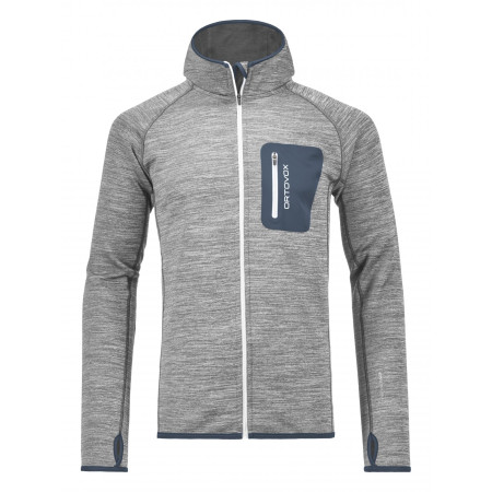 Sudadera de hombre Ortovox Fleece Melange Hoody gris claro GrayBlend
