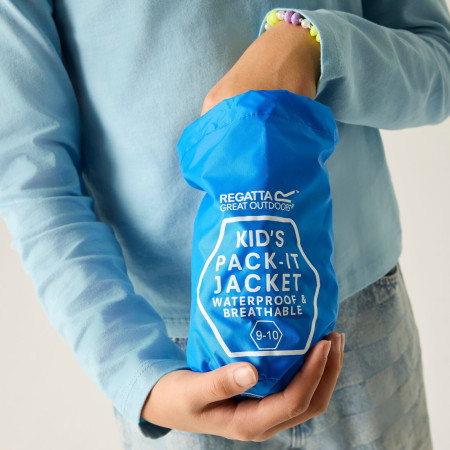 Chaqueta para niños Regatta Kids’ Pack-It Jacket III Sonic Blue