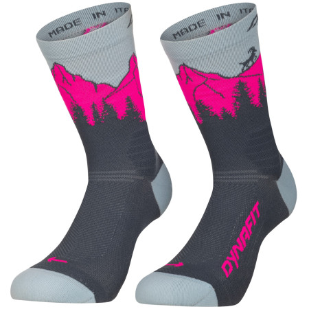 Calcetines Dynafit Traverse Crew Sk gris/rosa cinder PINK GLO/6070