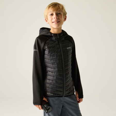 Chaqueta para niños Regatta Junior Andreson Hybrid Black/Sealgr