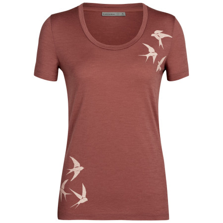 Camiseta de mujer Icebreaker Women Tech Lite II SS ScpT rojo grape