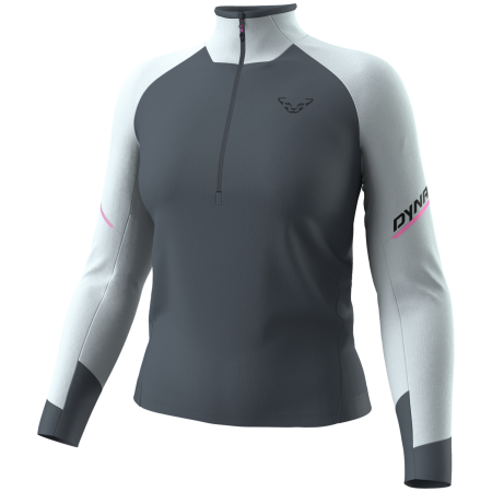 Camiseta funcional de mujer Dynafit Alpine L/S 1/2 Zip Tee W azul 3181 - cloud blue/0720