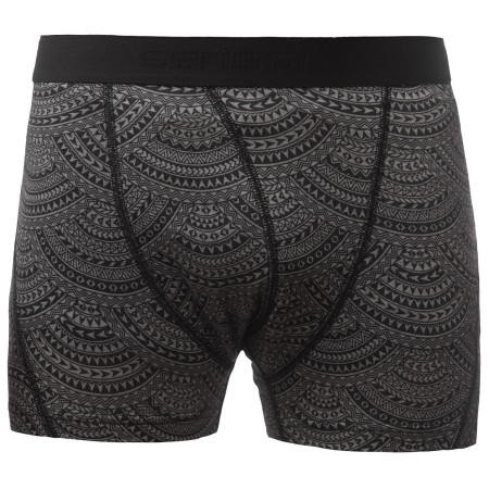 Calzoncillos bóxer funcionales para hombre Sensor Merino Impress gris/negro Šedá/Maori