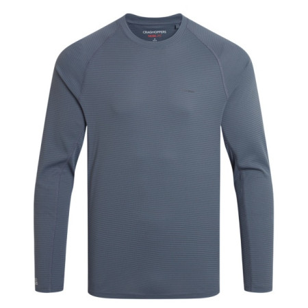 Camiseta de hombre Craghoppers NosiLife SolarShield+ LS T-Shirt gris oscuro Dark Pewter