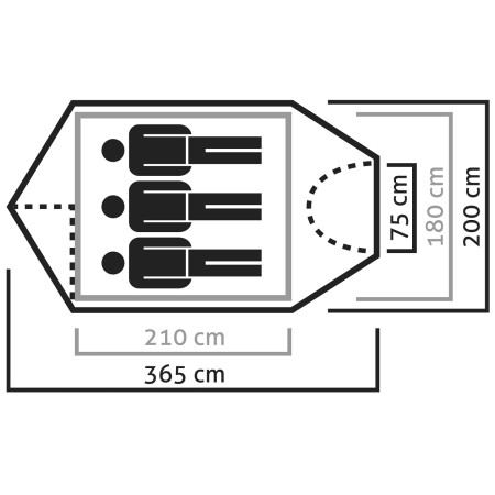 Tienda de campaña de senderismo Salewa Sierra Leone III Tent