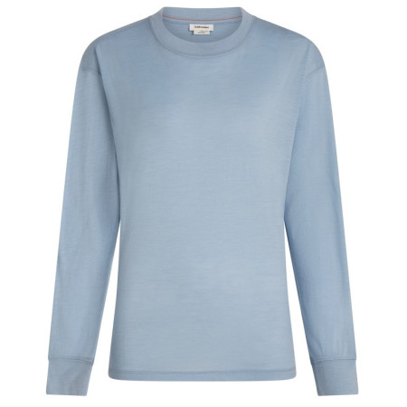 Camiseta funcional de mujer Icebreaker Women Mer 150 Tech Lite LS Relaxed Tee azul claro Zinc Blue