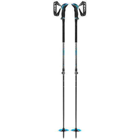 Bastones de esquí de travesía Leki Guide Lite 2 negro/azul silvergray-petrol-black