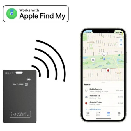 Localizador Swissten FindCard GPS Locator (with Apple Find My function)