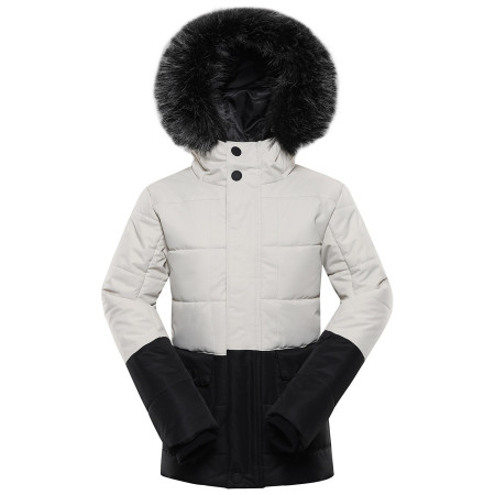 Chaqueta de invierno para niños Alpine Pro Egypo negro/blanco