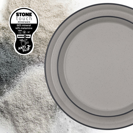 Plato Brunner Dinner plate ø 25 cm Gray