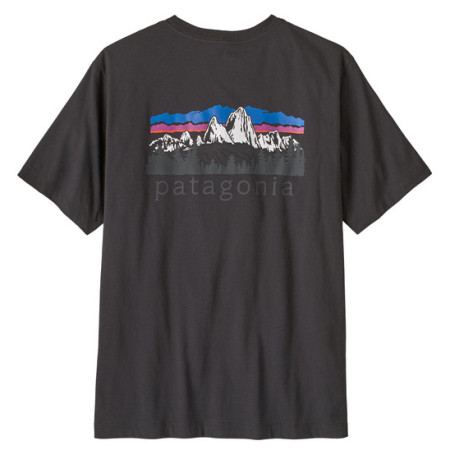 Camiseta de hombre Patagonia M's Fitz Roy Foothills T-Shirt negro Ink Black
