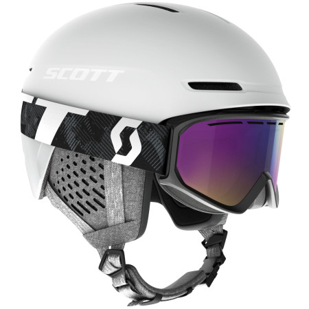Juego de esquí Scott Combo Helmet Track Goggle Fact blanco White