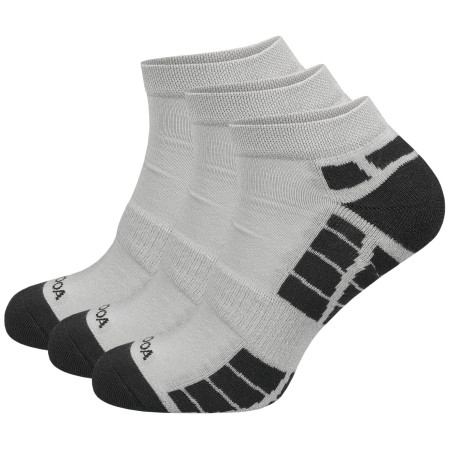 Calcetines MOOA Silver Bamboo Low 3-pack gris Grey/Grey