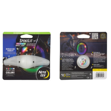 Linterna parpadeante Nite Ize SpokeLit Disc-O Tech