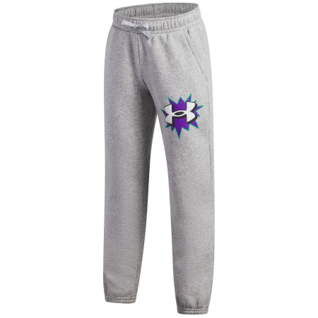 Pantalones para niños Under Armour UA B Rival FLC Graphics Jgr Mod Gray Light Heather