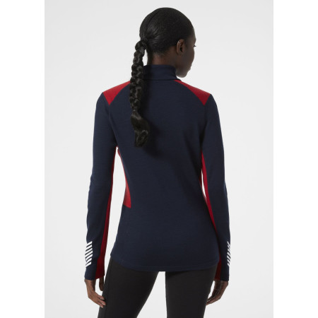Camiseta funcional de mujer Helly Hansen W Lifa Merino Midweight 1/2 Zip