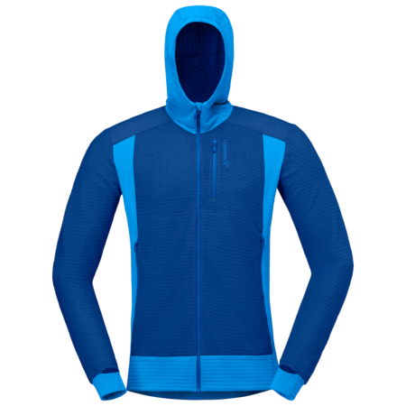 Sudadera funcional de hombre Norrona falketind Alpha120 Zip Hood azul Limoges