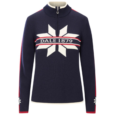 Jersey de mujer Dale of Norway Nåle Fem Sweater azul/blanco Navy Offwhite Red Rose
